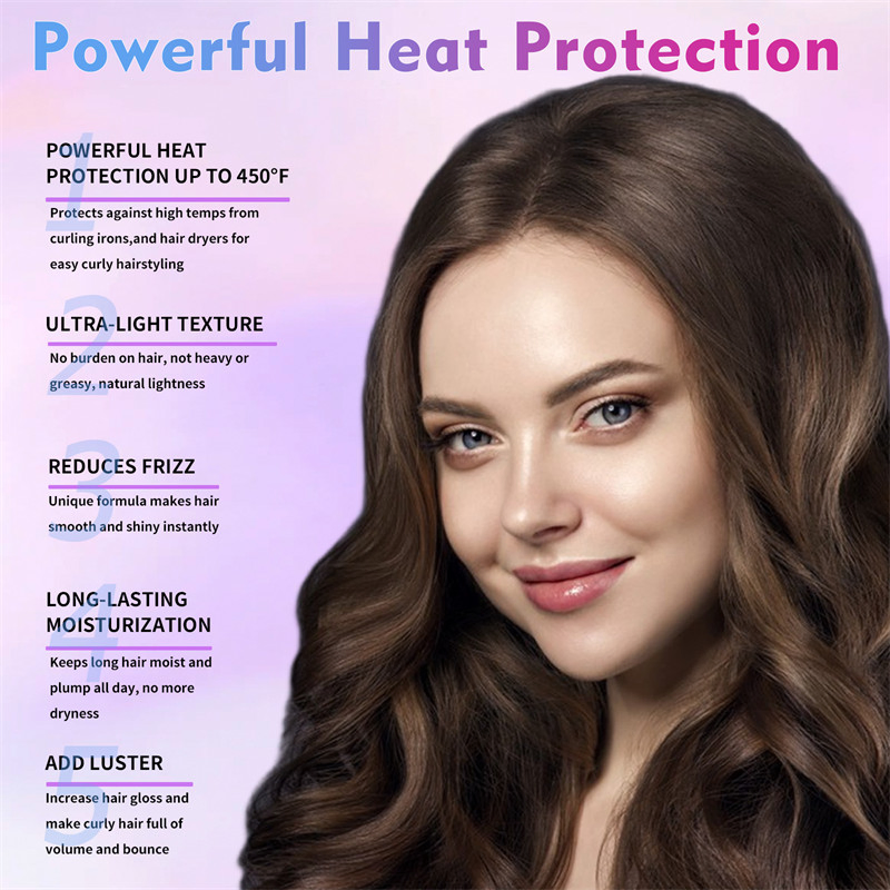 Heat Protectant spray Hair Serum New Arrival Curly Straight Glossy Hair Damage Repair Sapry