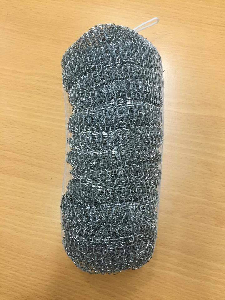 Galvanized Steel Wire Mesh Pot Cleaner Metal Cleaning Scourer