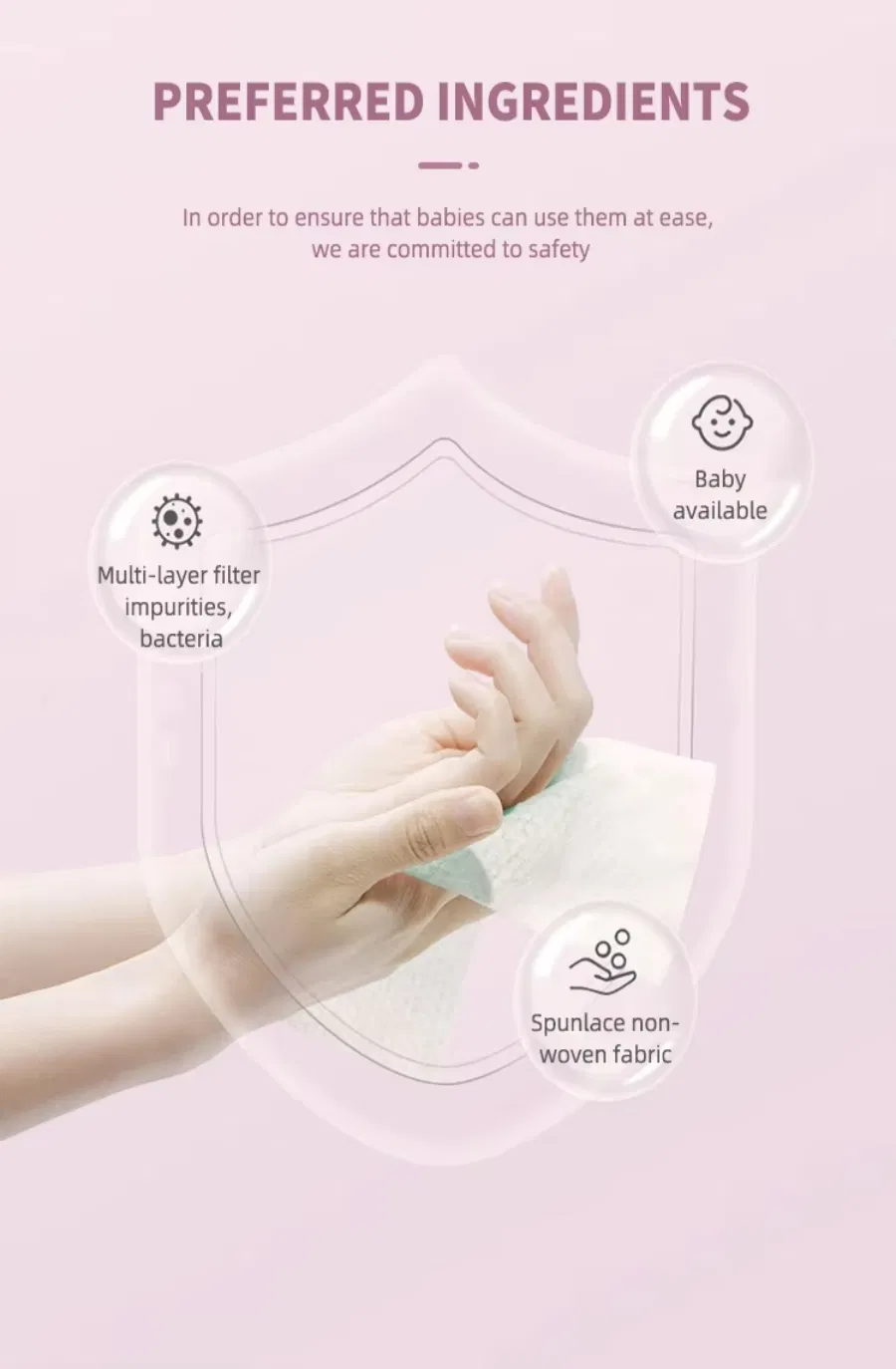 No-Woven Adult Wet Wipes Super Soft Cleaning Wipes in Bulk