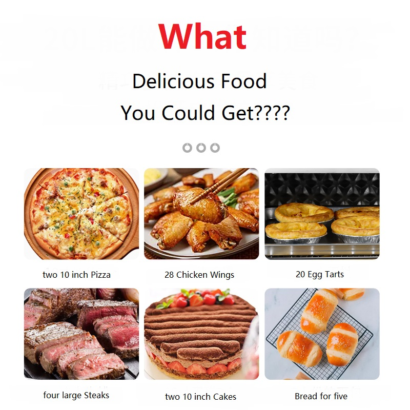 20L Home Oil Free Pizza Baking Electric Toaster Chicken Roasted CE Air Fryer Ovens