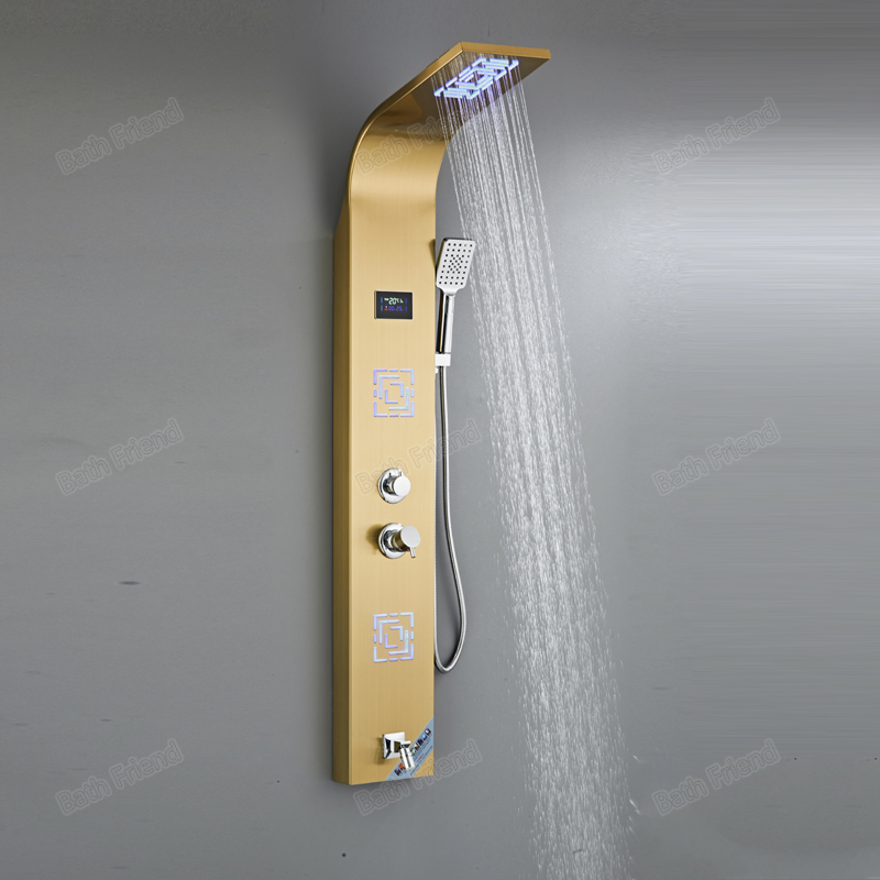 Cheap Price Easy Install Multifunctional Body Jets Shower Column Rectangle SPA Shower Panel