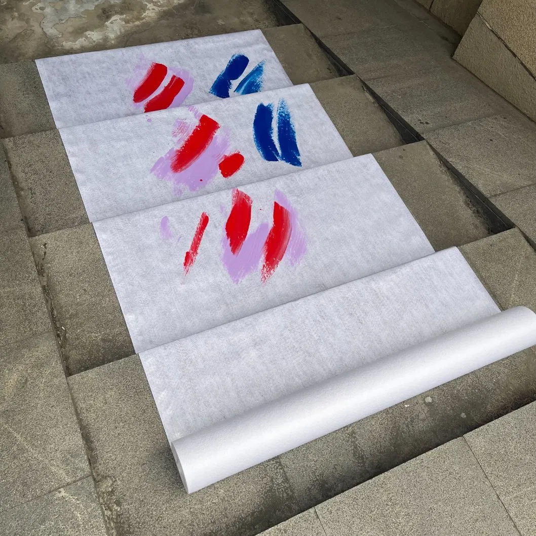 Temporary Floor Protection Nonwoven Stair Surface Protector with Adhesive Backing