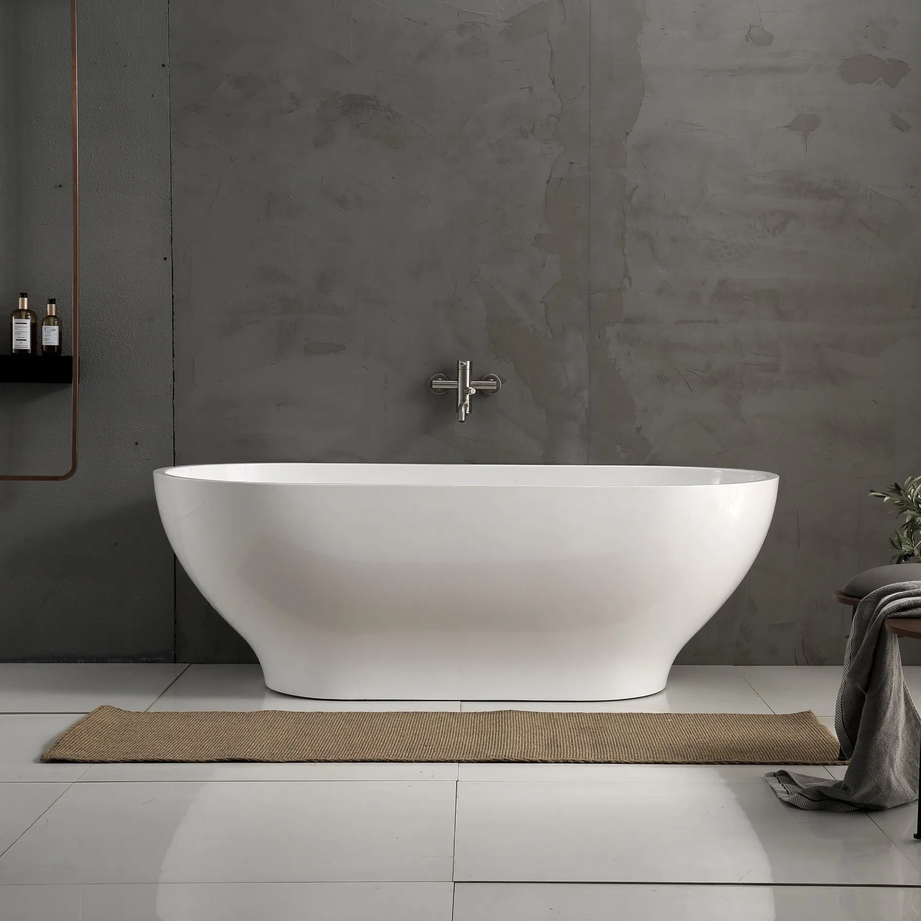 Bathroom Sanitaryware Compact Yet Stylish Acrylic Freestanding Adult SPA Soaking Hot Bathtub