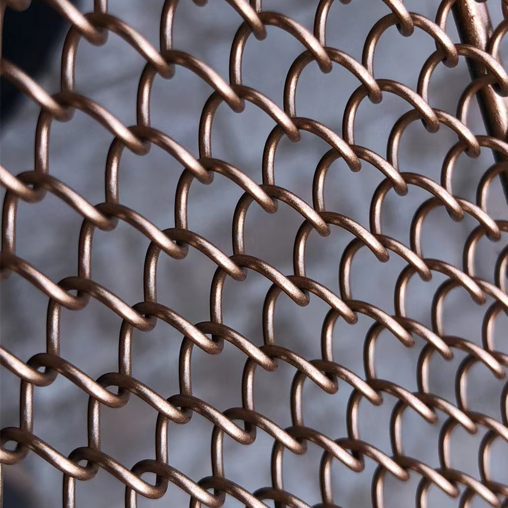 Interior Decorative Metal Mesh Room Divider Drapery Curtain Fabric