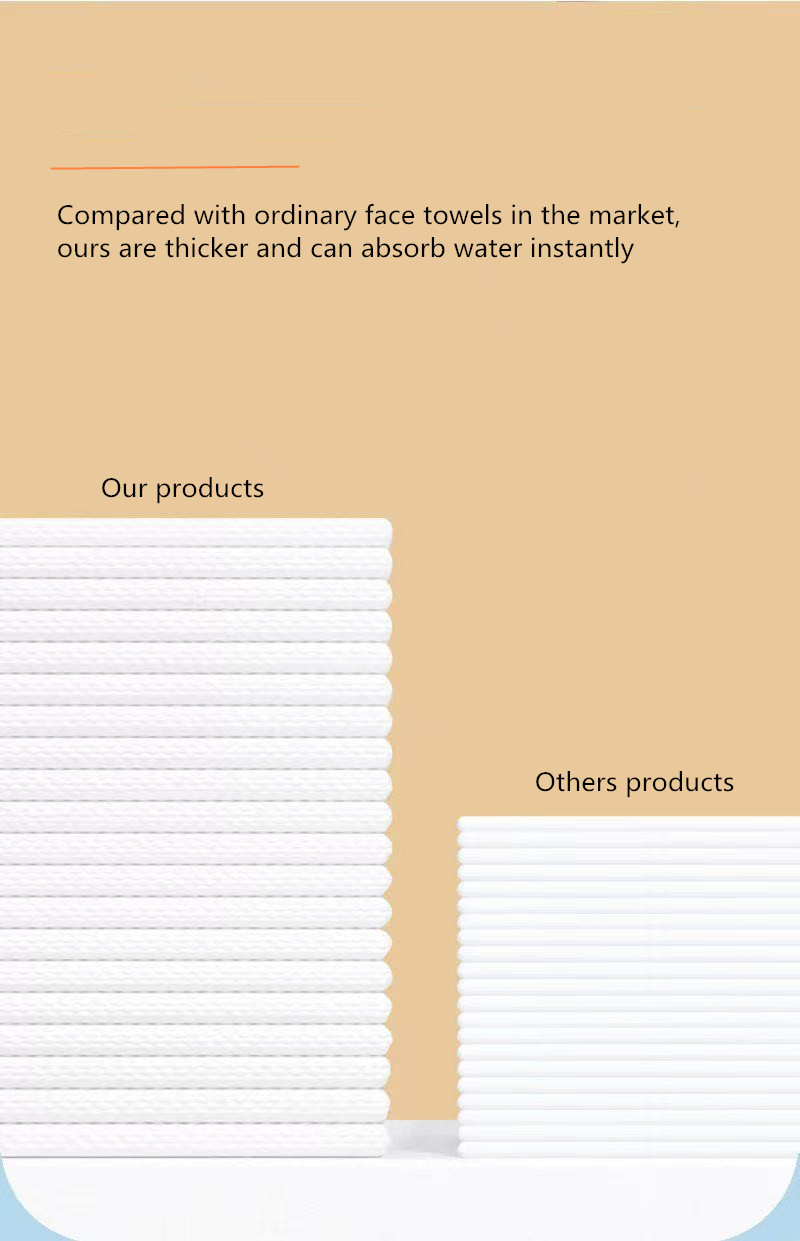 Disposable Towel Cotton Facial Cleansing Tissue with Suspended Suction Type