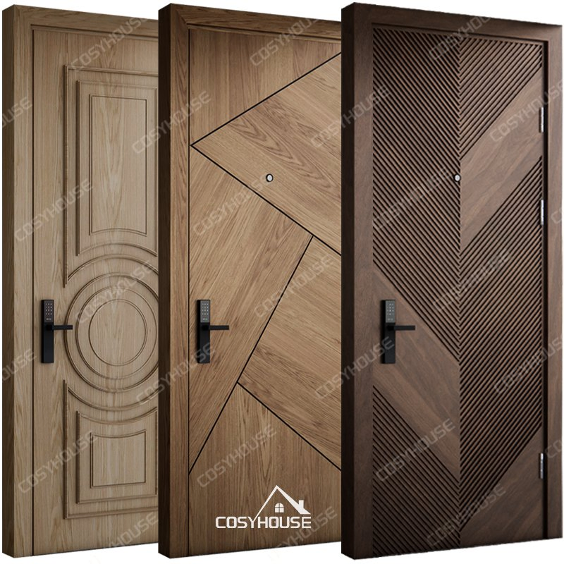 Modern Interior Wooden Doors for Bedroom and Living Room Custom Design MDF or Solid Wood Room Doors with Soundproof and Stylish Finish