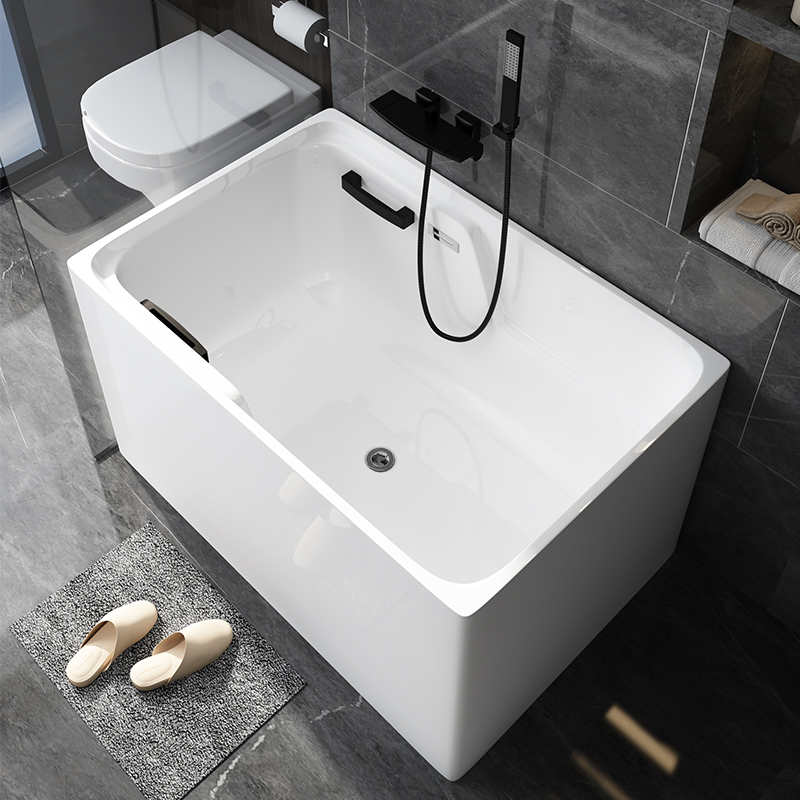 Детская ванночка прямоугольная акриловая белая