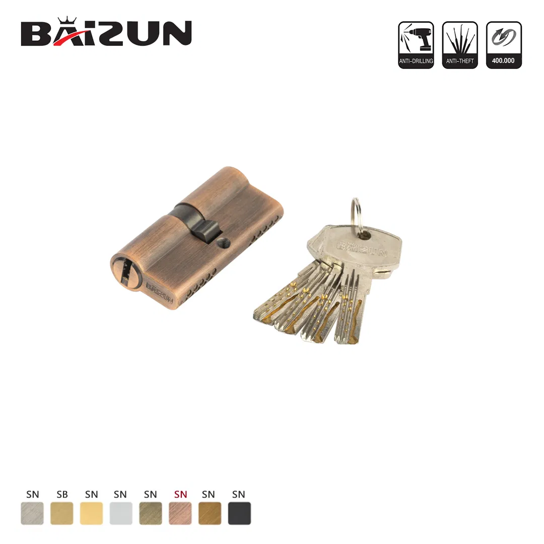 CE/ISO Certified Hardware Accessories Double Lock Cylinder for Interior Door/Window