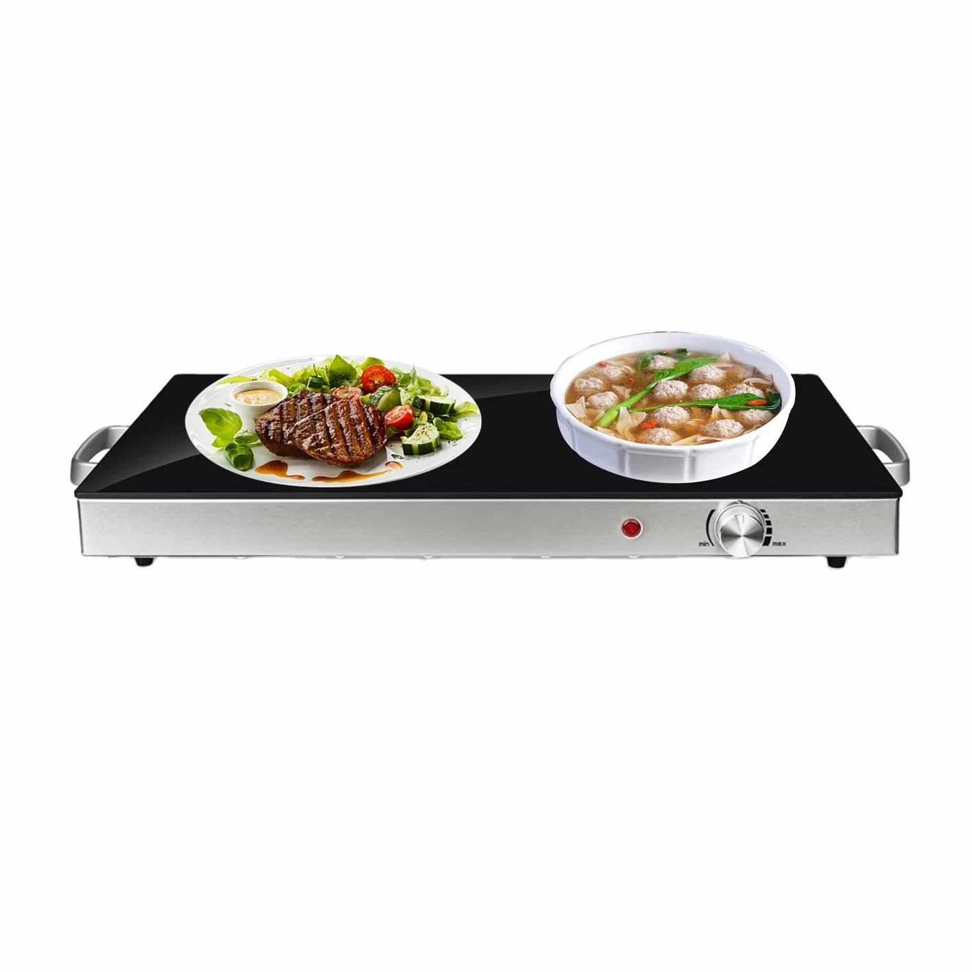 Customized Electrical Heating Food Dishes Warmer Plate Home Use Tempered Glass