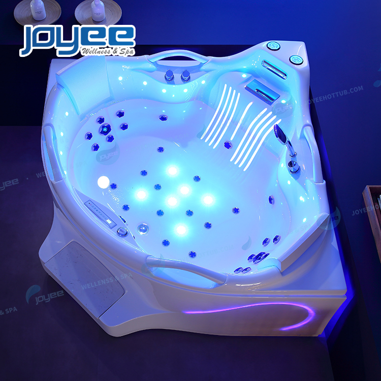 Угловая гидромассажная ванна Joyee LED Waterfall на 2 персоны