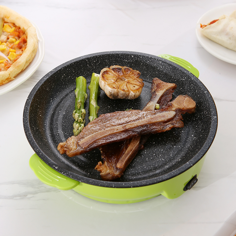 Kaiershi Non-Stick Electric Fry Pan with 2 Heat Levels & Auto Shut-off