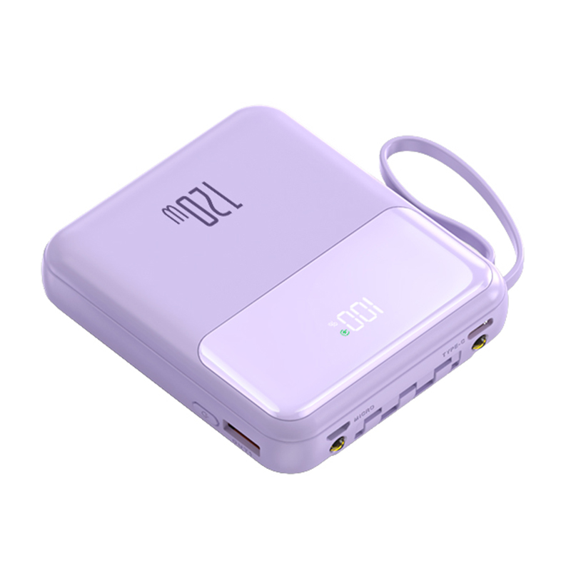 Ультракомпактный Power Bank с дисплеем и 4 проводами