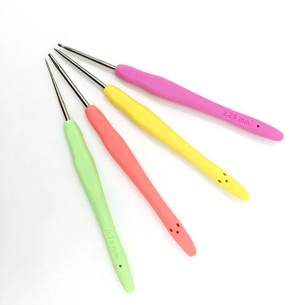 Manufacturer Crochet Hook Knitting Needle Rubber Crochet Hookcolorful