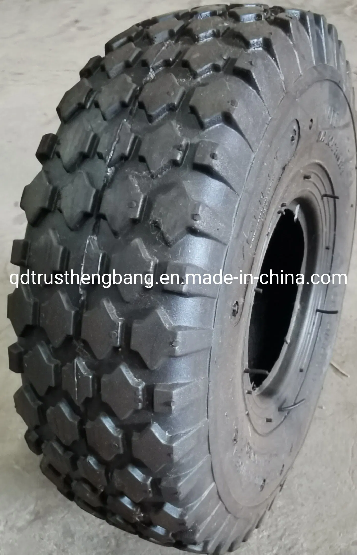 Wheelbarrow Tire Assembly, 4.10/3.50-4, 4.80/4.00-8 4pr Stud Tire and Wheel