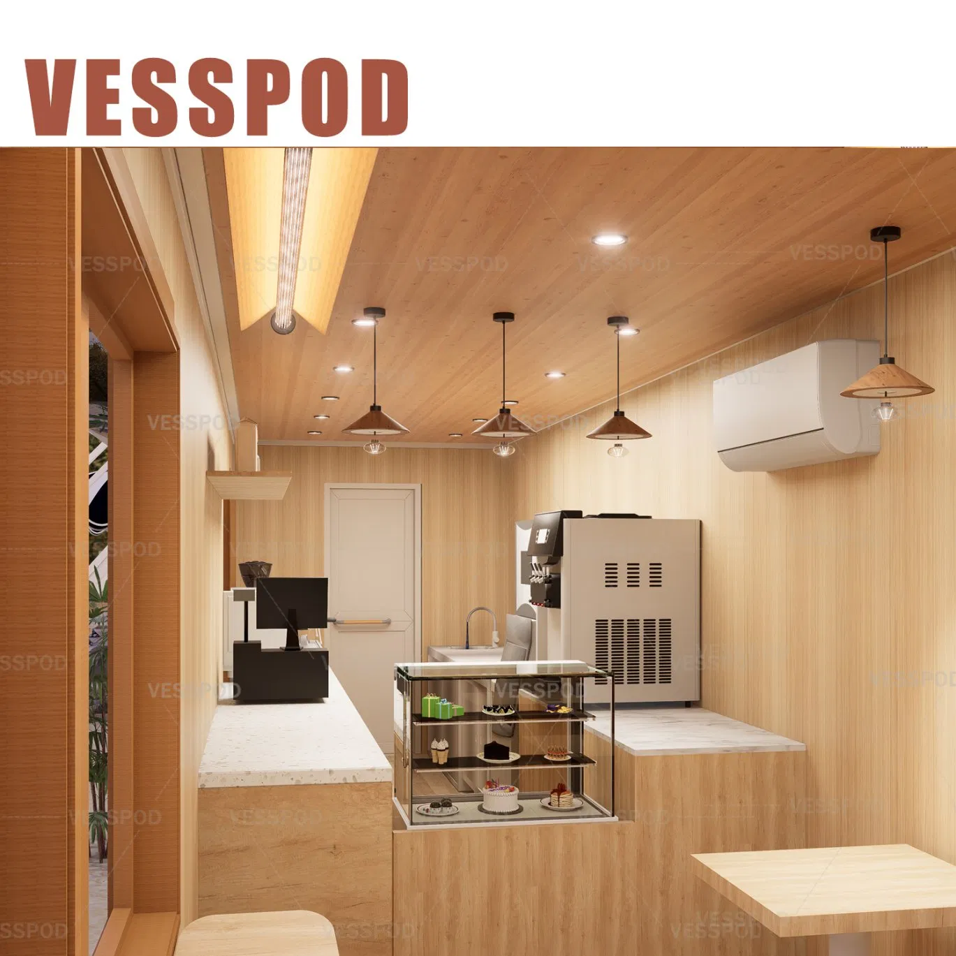 Container Bar Kitchen Cafe Container Coffee Shop 20 FT Container Restaurant