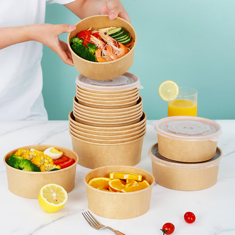 Eco Food Packaging Biodegradable Bagasse Safe Disposable Paper Food Box