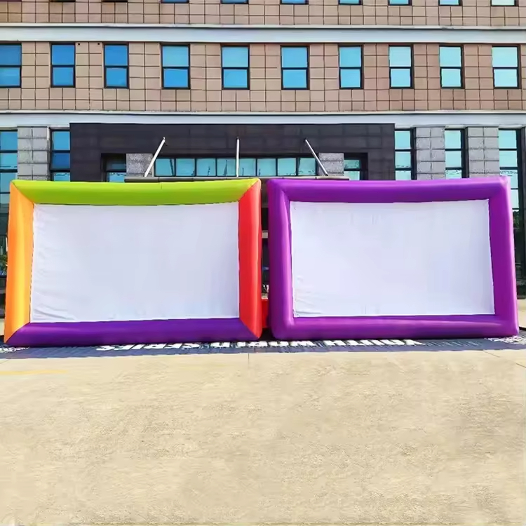 2024 Outdoor Portable Air Movie Screen Inflatable Rearpro Large 33ft Inflatable Movie Screen With Projector