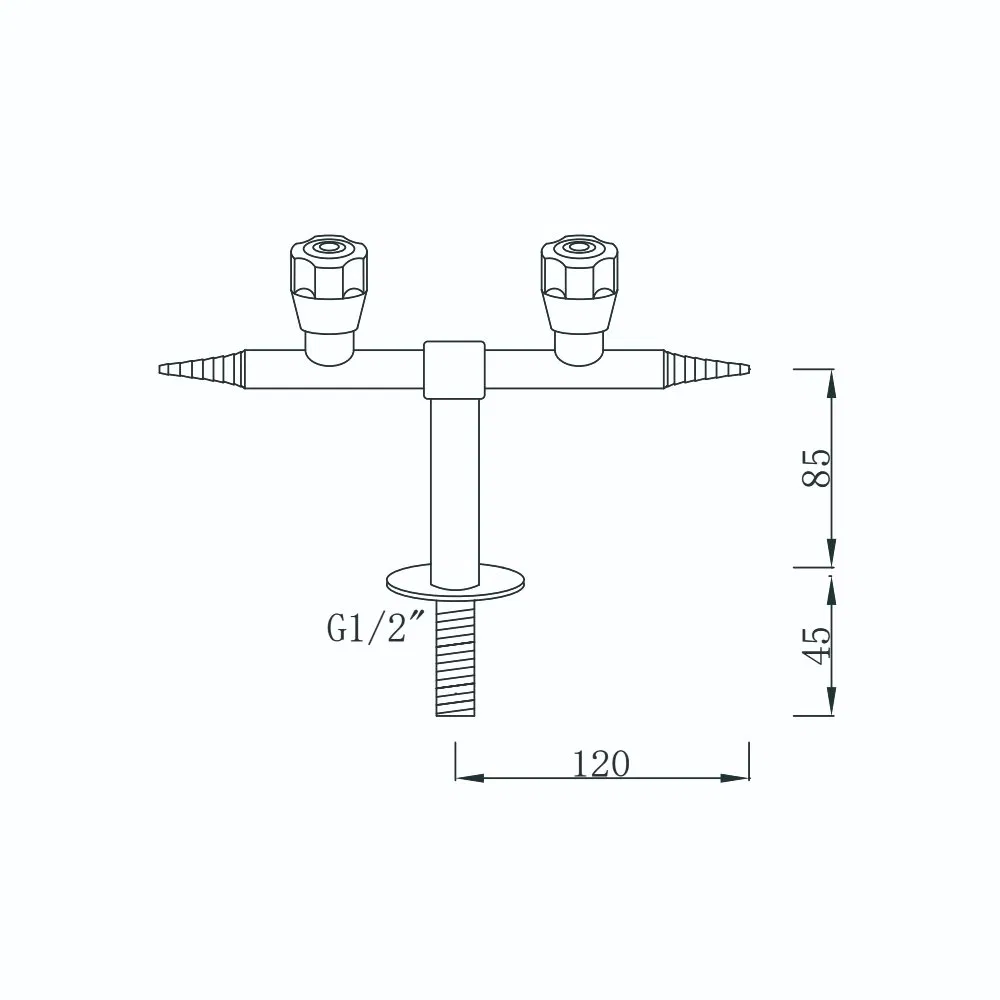 Лабораторный кран газовый MAX-GF-04 с гибким изливом