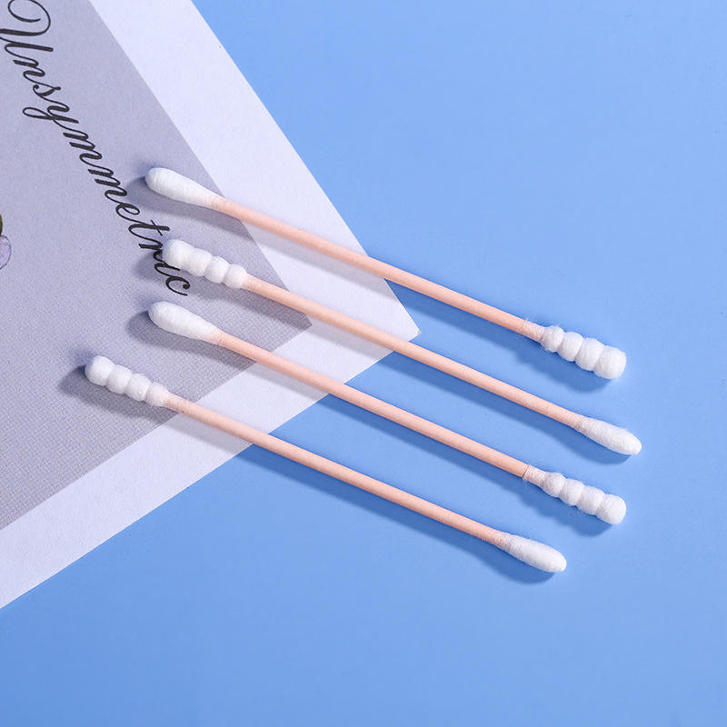 200 Pieces of Special Cylindrical Cotton Swabs with Thin Paper Sticks and Double Heads.