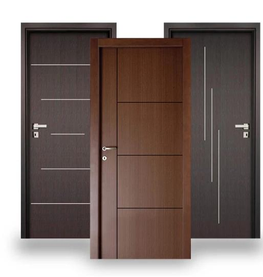 China Suppliers Latest Design Wooden Door Solid Wood Door Modern Flush Door