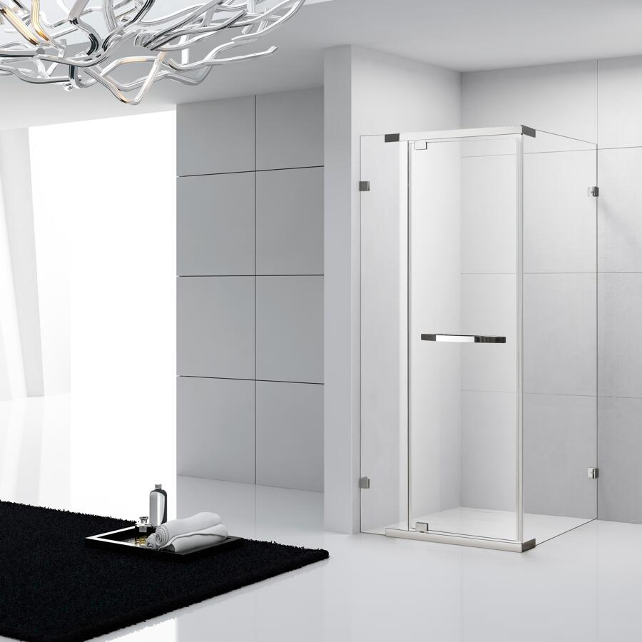 Hinge Shower Door 8mm Tempered Glass with 0-100mm Big Size Adjustment Factory Price