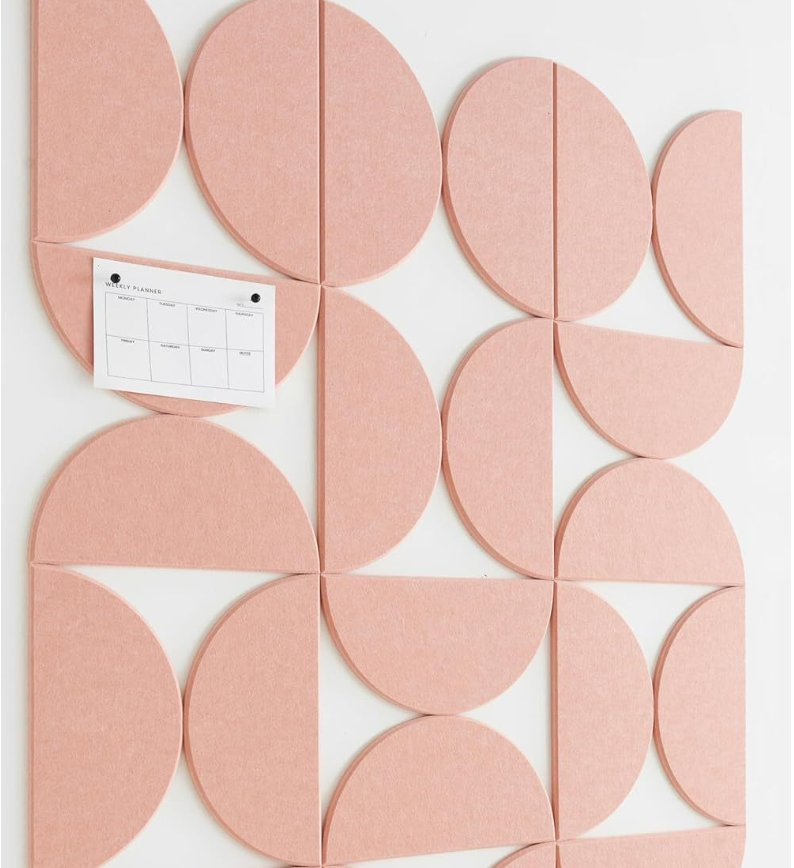 Custom 30X15cm Semi-Circle Self-Adhesive Felt Boards for Stylish Wall Decoration