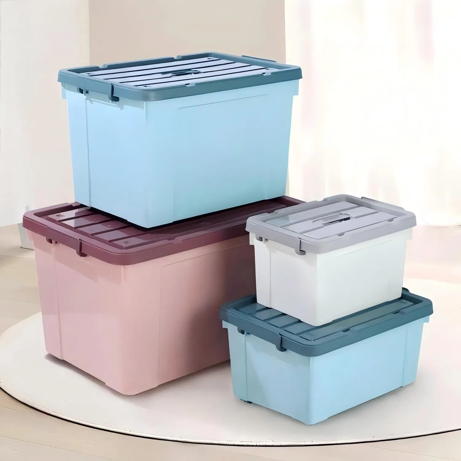 Stackable Big Capacity PP Plastic Storage Bins for Clothes Storing