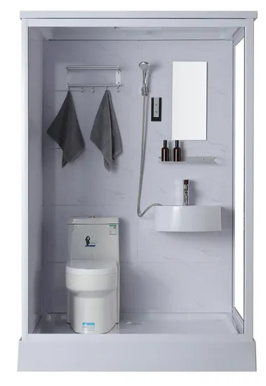 Prefab Toilet Bathroom Bathroom Pods Glass Shower Cabin