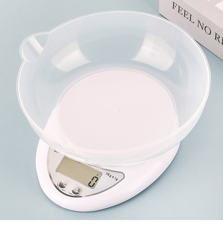 Electronic Household Small Kitchen Scale with Bowl Digital Scale