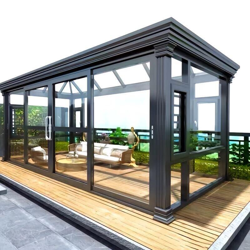 Modern Patio Outdoor Aluminum Glass Sun Room Aluminum Winter Garden Glass for House