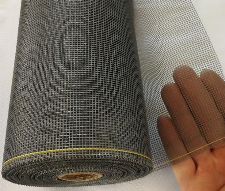 18 X 16 Mesh 110g/Sqm Fireproof Charcoal Black Grey Color Fiberglass Wire Mesh Screen, Mosquito Net
