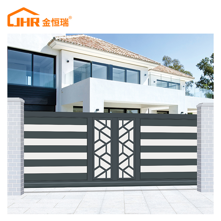 Adjustable Electric Aluminum Fence Panels with Artificial IVY Privacy Gate