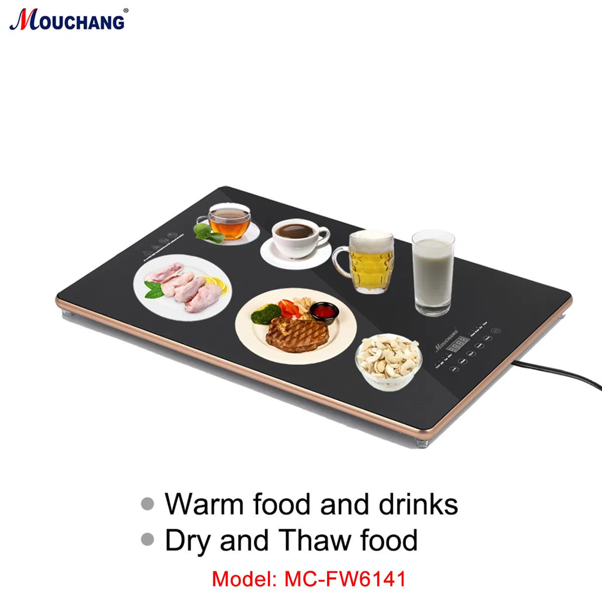 Temperature Food Display Warmer Electric Hot Plate Food Warmer Station Warming Shelf