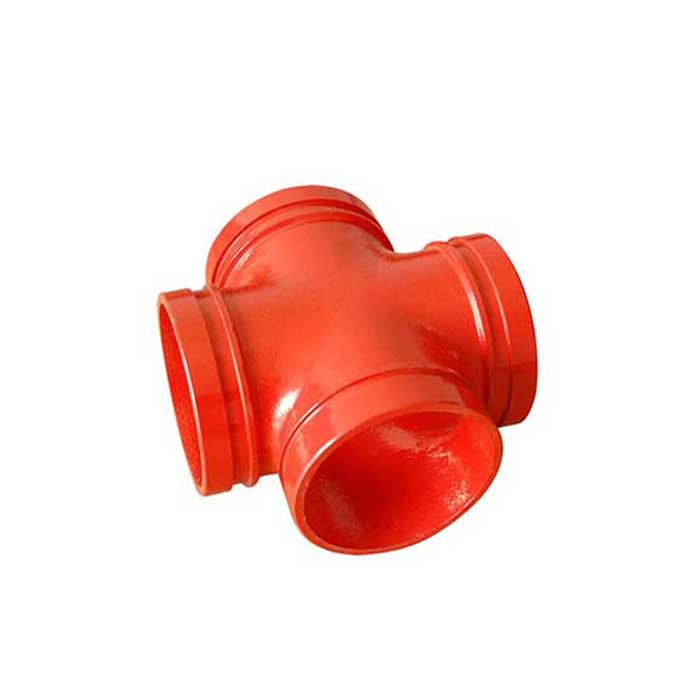 FM Fire Fighting Pipe Fitting Ductile Cast Iron Threaded Equal Cross