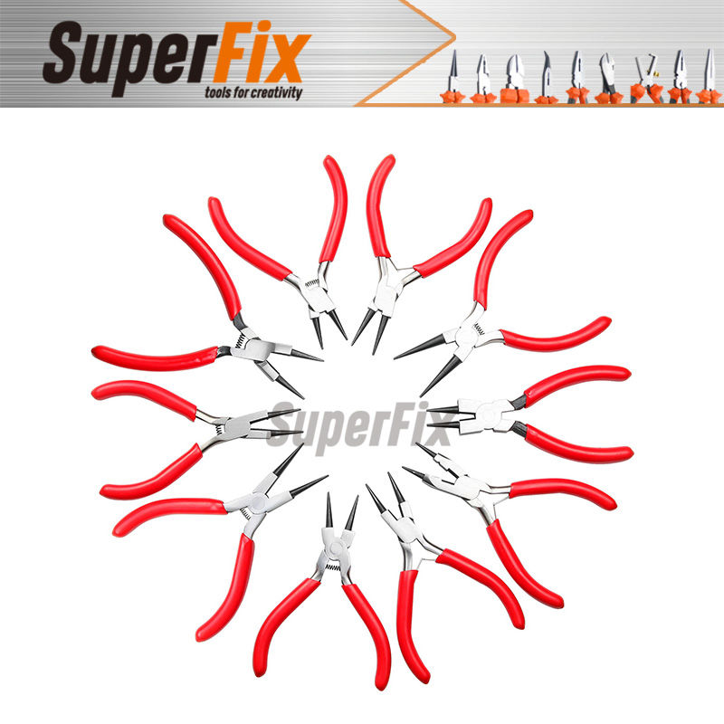 Alicate Professional Plier with Dipped Handle, Polish Finish, Carbon Steel, Funcitonal/Cutting/Twisting/Clamping, Mini Pliers