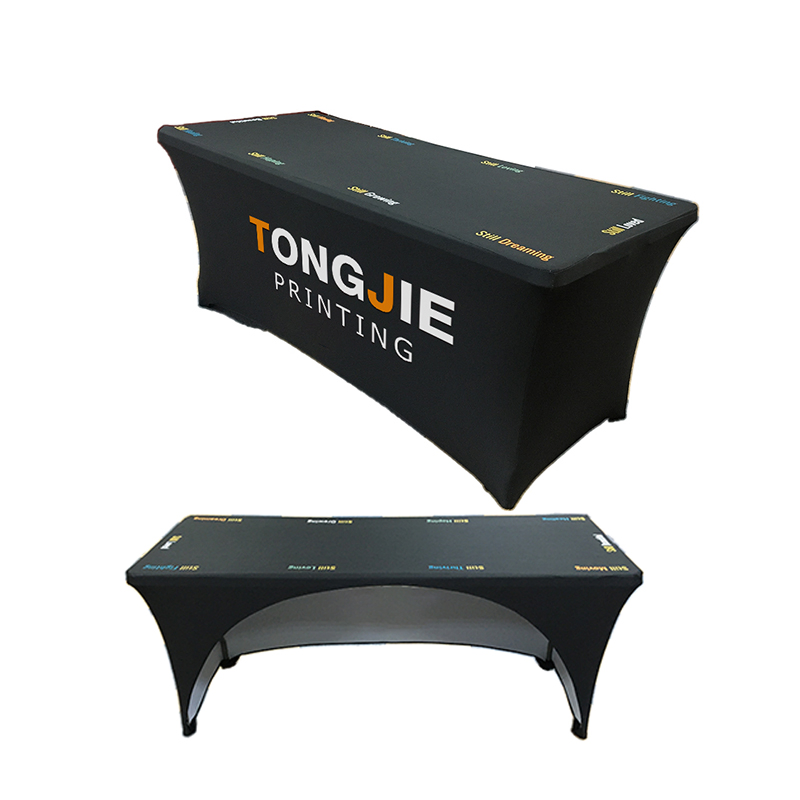 Tablecloth for Event Polyester Stretch Spandex Custom Table Cloth with Logo