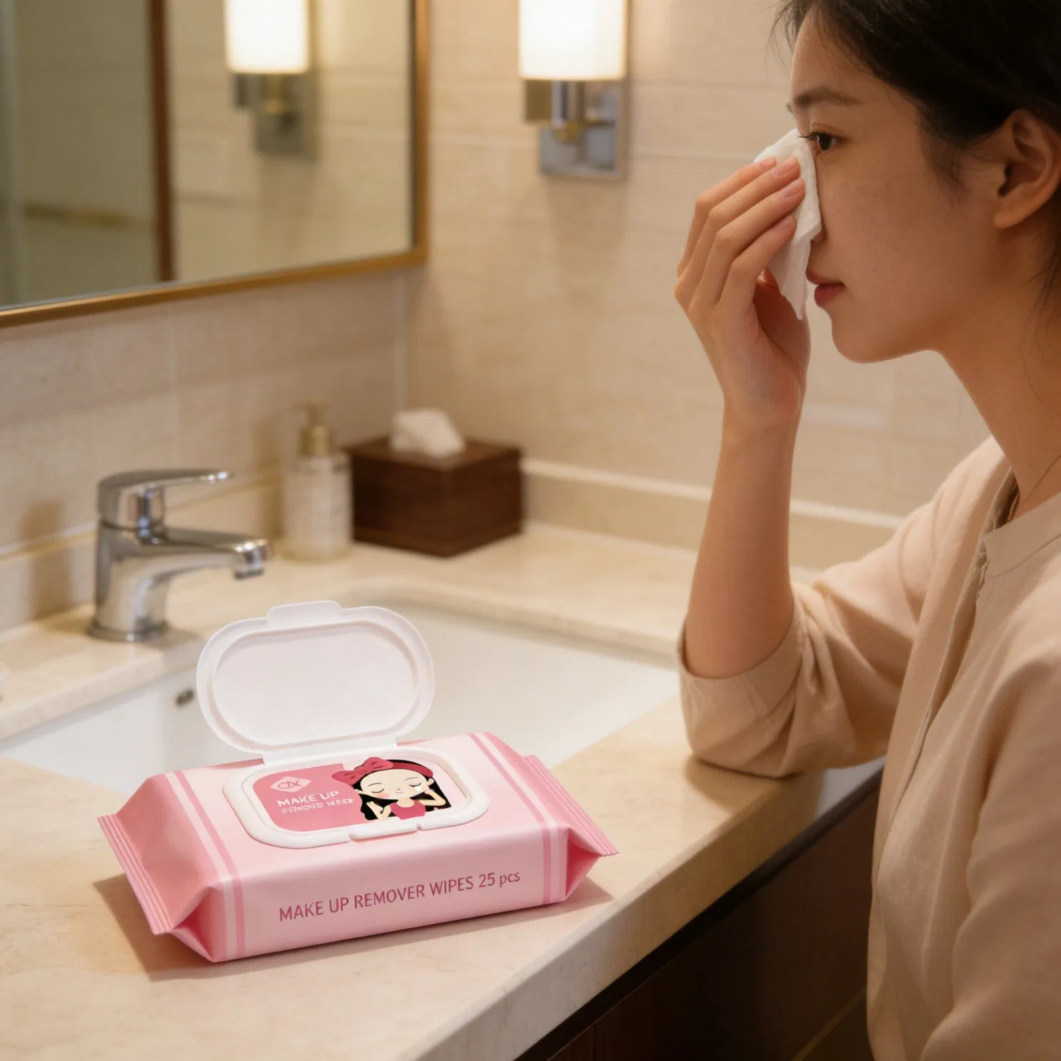 Nourishing Luxurious Essence Infused Makeup Remover Cleansing Wipes