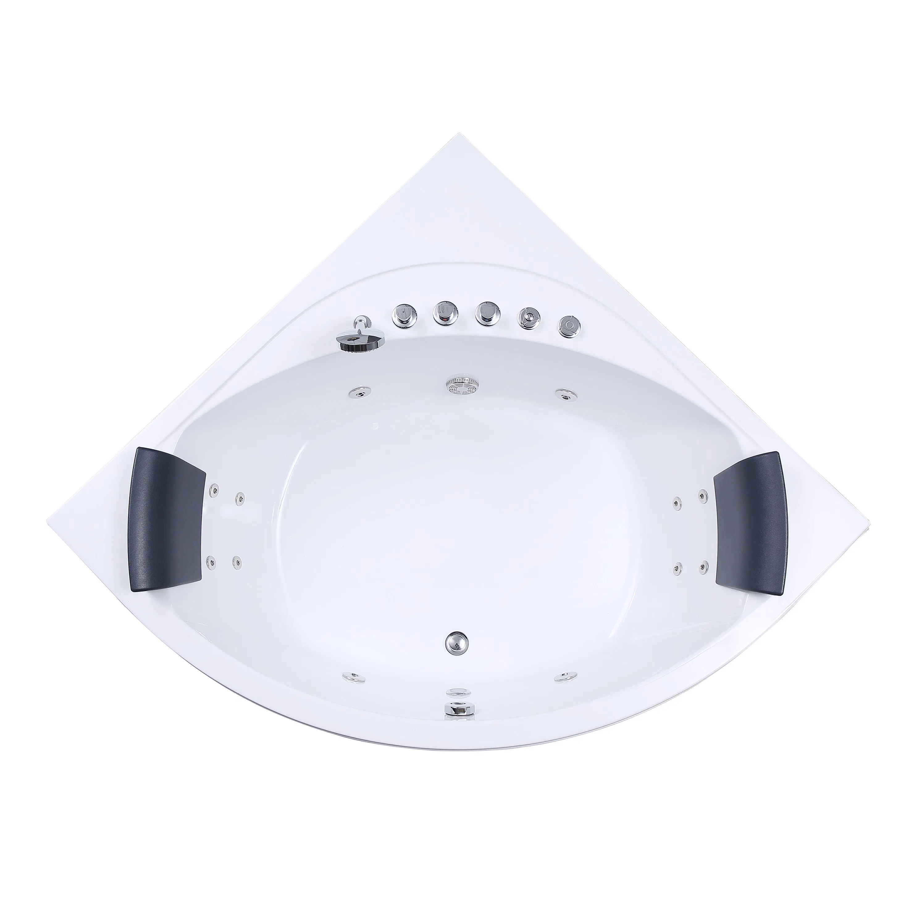 Акриловая угловая ванна для двоих с гидромассажем