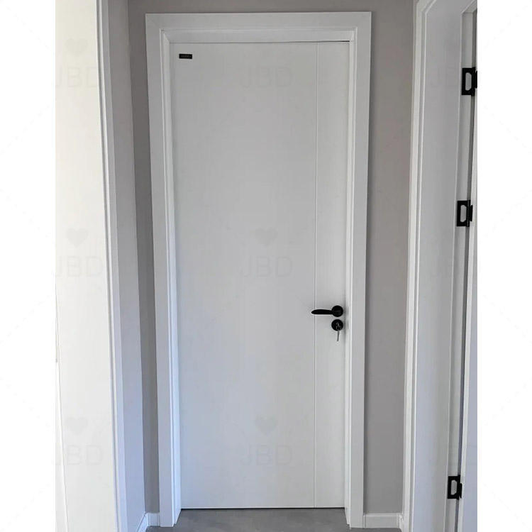 Waterproof Soundproof Interior Timber Door for Residential Rooms Premium White Pvcmdf