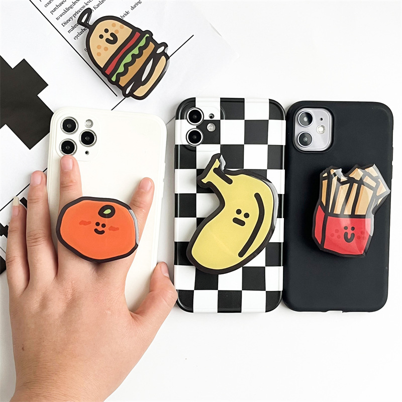 Держатель для телефона в виде банана-бургера с картошкой