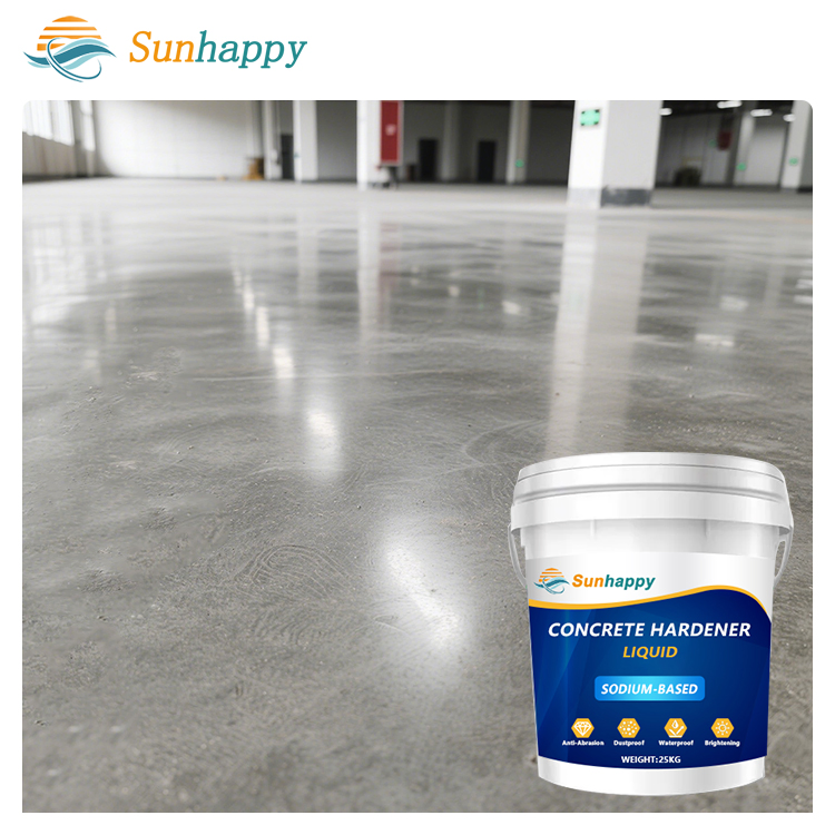 Heavy Duty Abrasion Resistant Cement Curing Agent Densifier Sealer Non-Slip Clear Solvent Free Concrete Floor Hardener