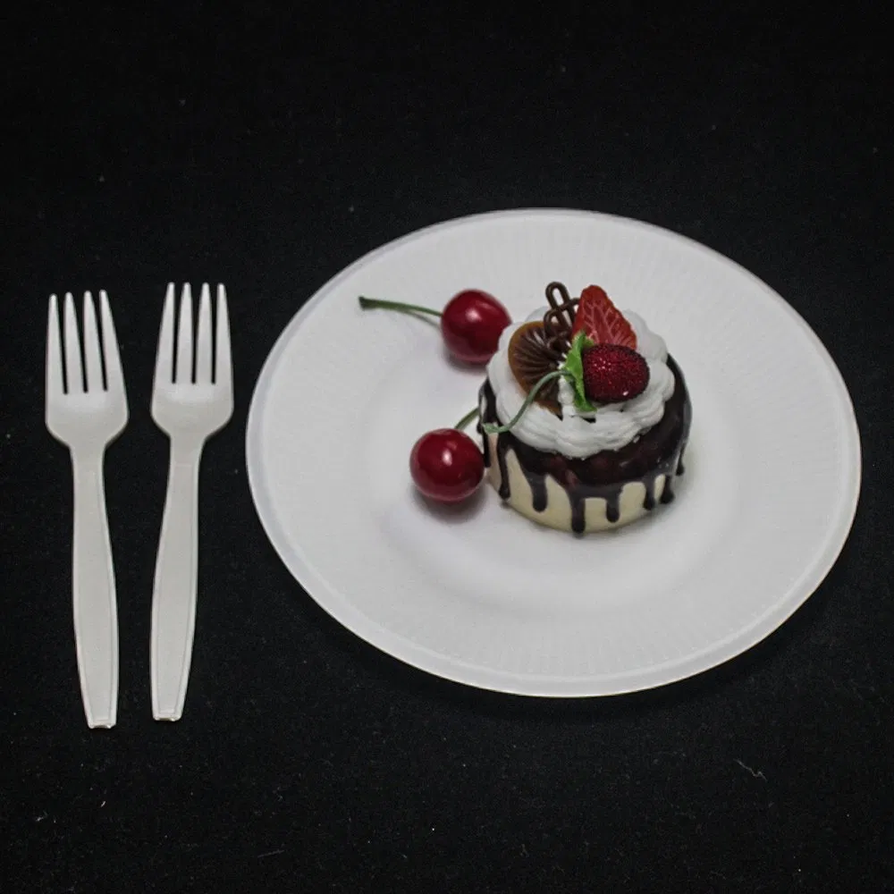 Disposable Cornstarch Tableware Eco- Friendly Biodegradable Knife and Fork for Takeaway