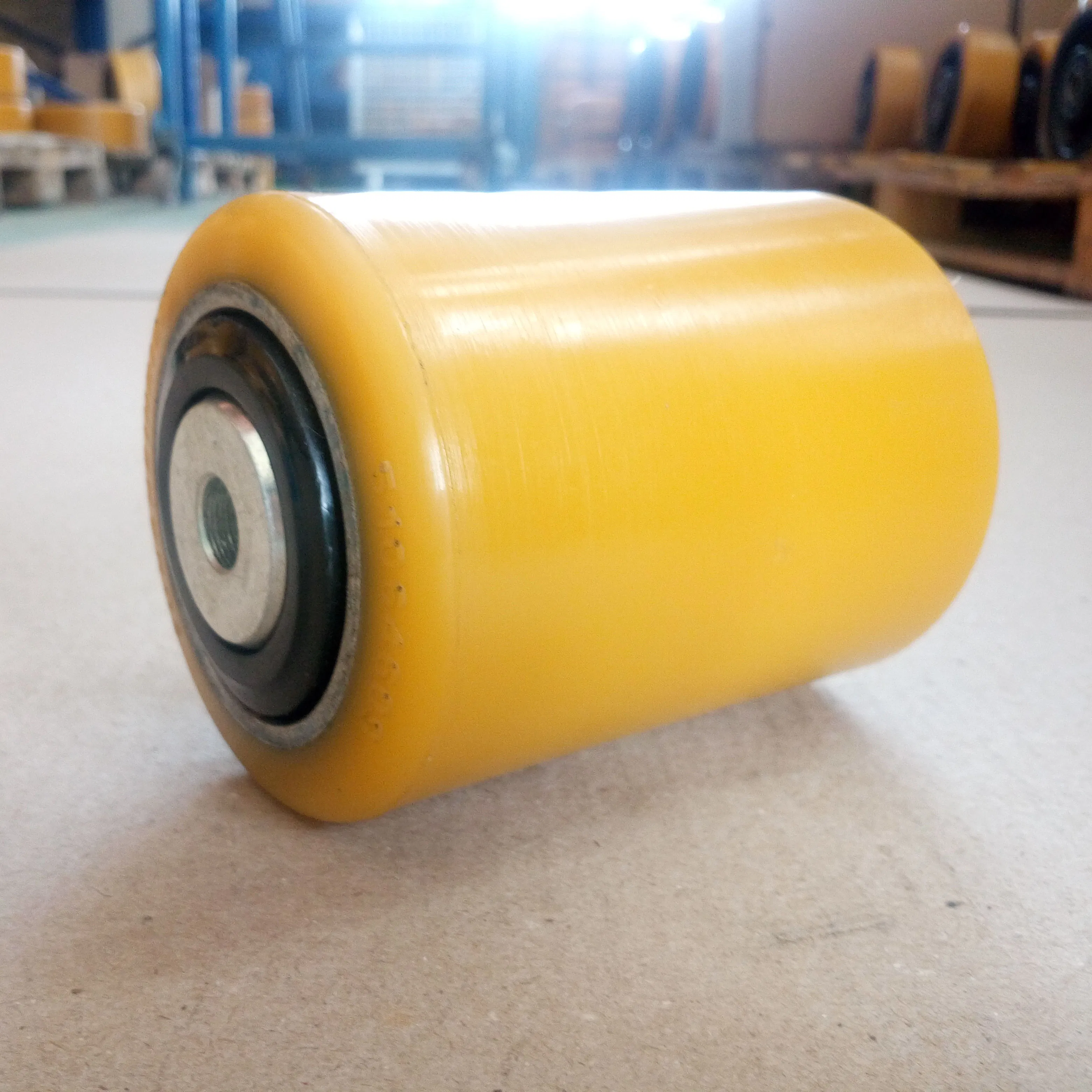 Factory Customize Durable Industrial PU Load Roller Coating Polyurethane Solid Casters Wheels