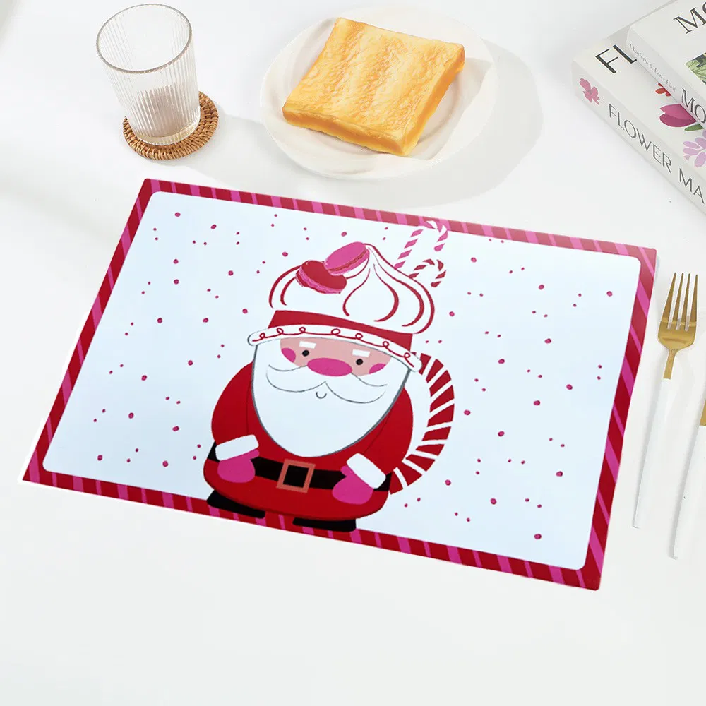 Merry Christmas Themed Dining Table Mat - Custom Printing Available