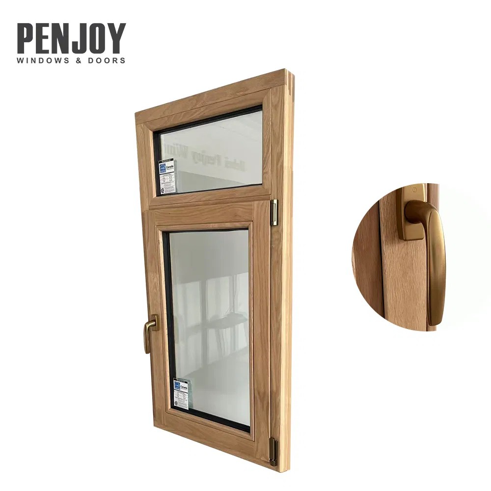 Penjoy High Performance B2b OEM ODM Large Size Solid Tilt and Turn Wood Window