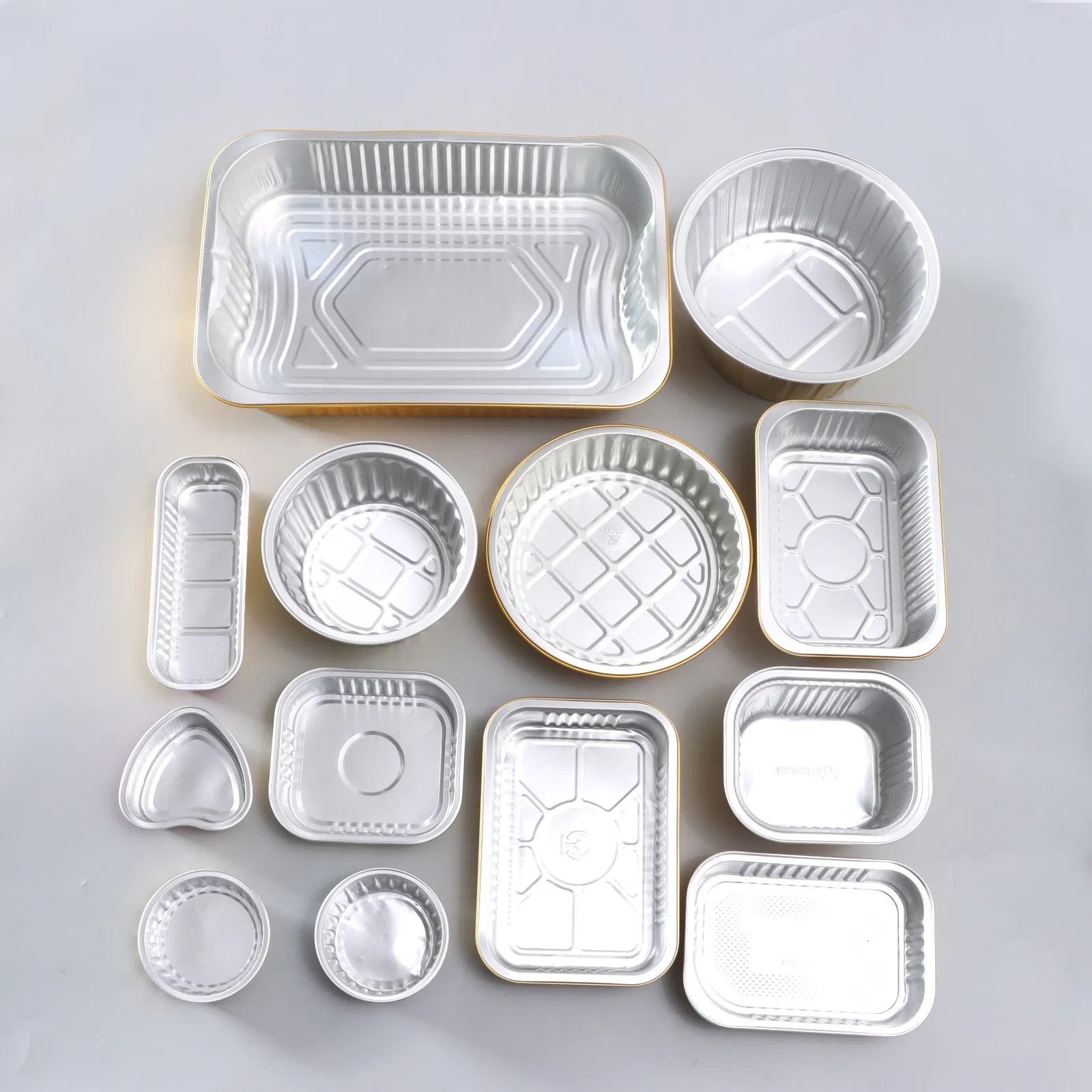 Custom Printed Aluminum Foil Salad Paper Bowl, Round Rectangle, High Insulation