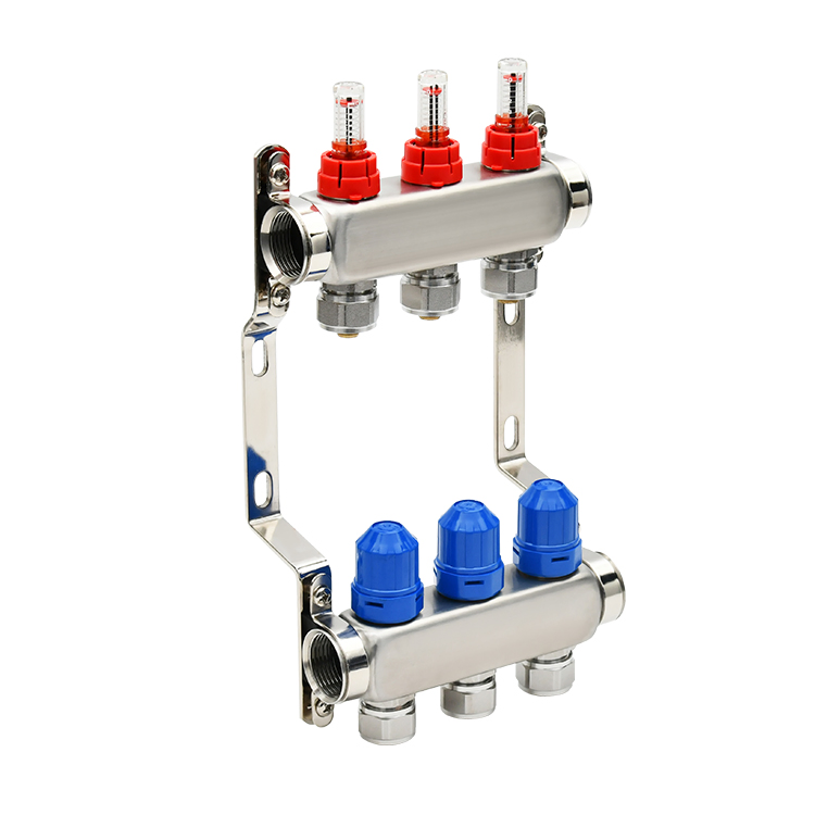 Sanipro Water Separator Control Valve Hydronic Distribution Manifold System Stainless Steel Underfloor Heating Manifolds