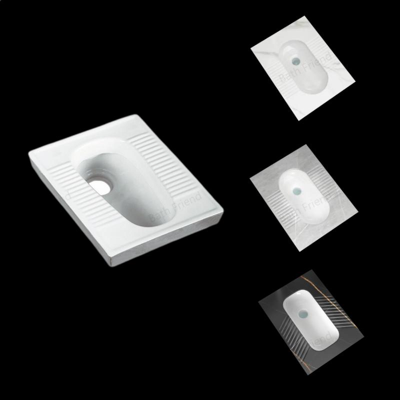 Small Bathroom Squatting Pan Toilet Ceramic Wc with Marble Made in China Victory Toilet Wc Pan
