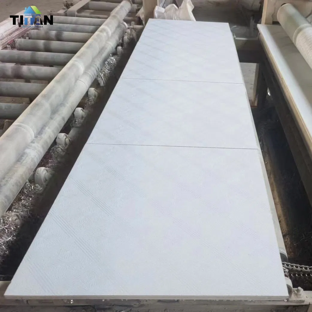 154 Vinyl 60X60 Suspended Drop Dalles De Platre Plafond PVC Gypsum Ceiling Tiles