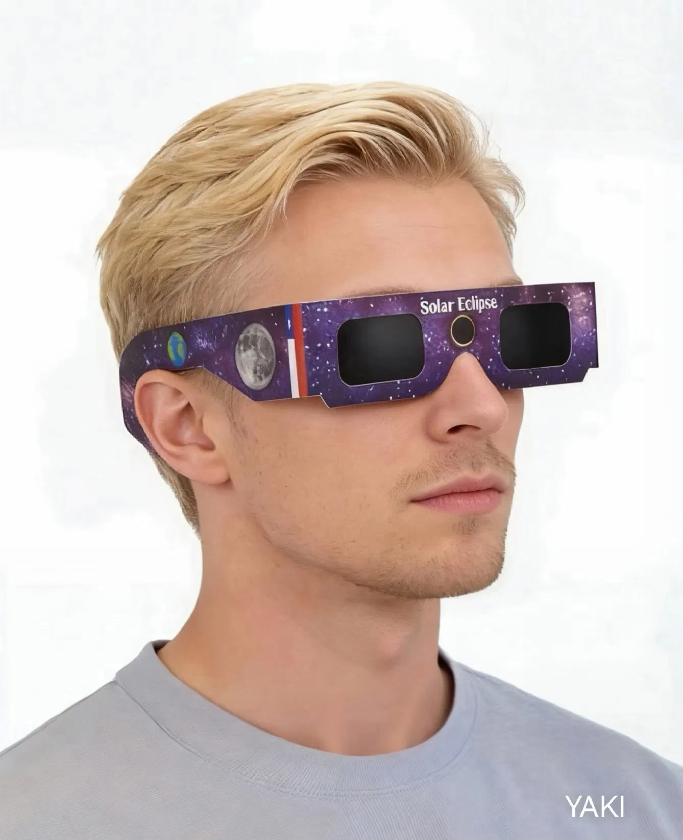 Reusable Lightweight Paper CE and ISO Certified Safe Eclipse Protection Glasses Eyewear Goggles for Adults and Kids Solar Eclipse Viewing